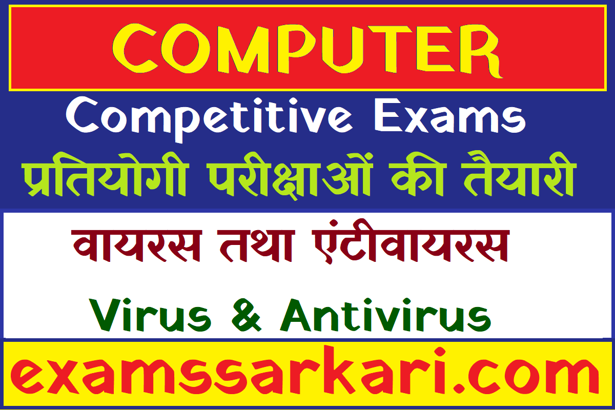 COMPUTER VIRUS AND ANTIVIRUS कंप्यूटर वायरस तथा एंटीवायरस